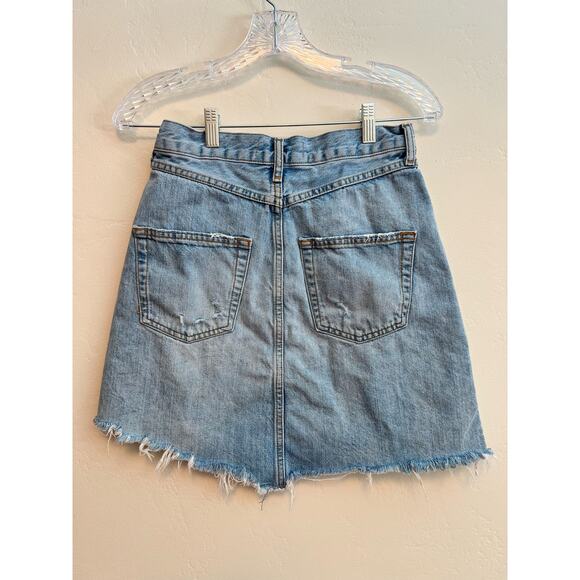 Zara Women Premium Denim Collection High Rise Jean Skirt Size: 5 (Small) - Picture 4 of 7